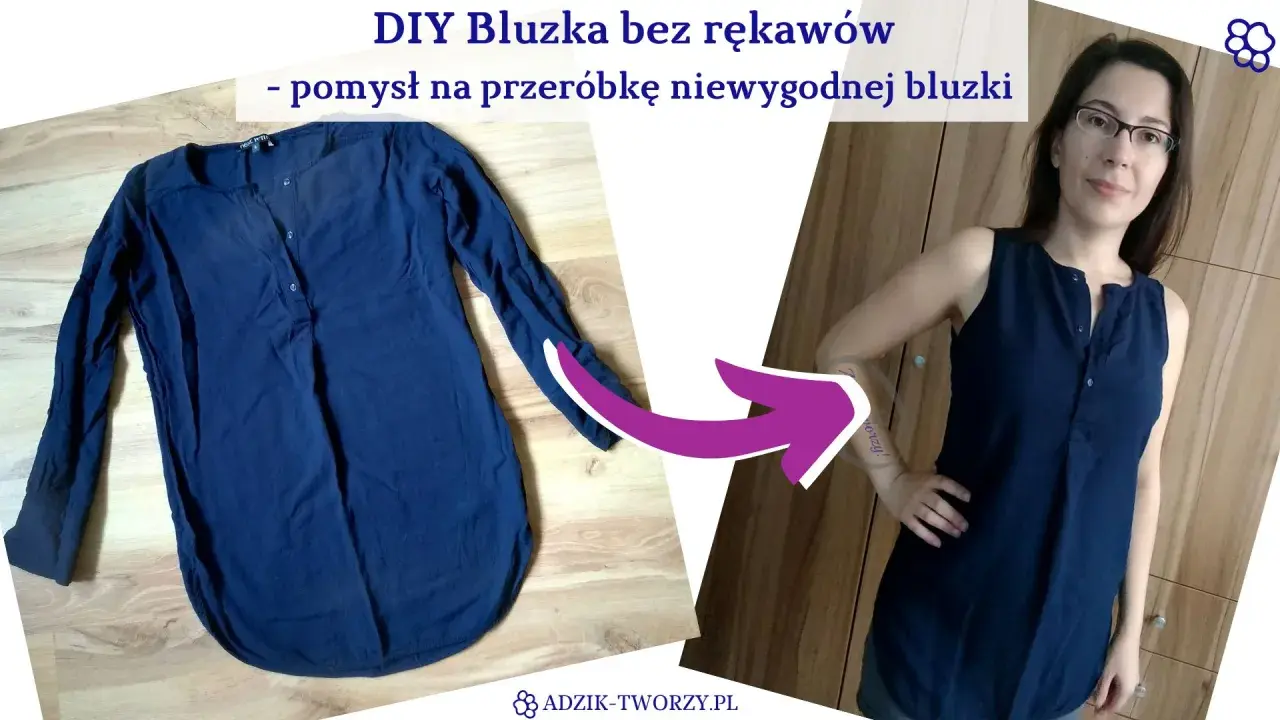 Jak skrócić rękawy w bluzie? Zobacz, jak łatwo przerobić długą bluzkę na modną kamizelkę.