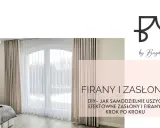 Eleganckie zasłony na tunelu w sypialni, tworzące przytulną atmosferę.