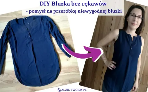 Jak skrócić rękawy w bluzie? Zobacz, jak łatwo przerobić długą bluzkę na modną kamizelkę.