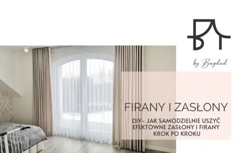 Eleganckie zasłony na tunelu w sypialni, tworzące przytulną atmosferę.