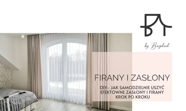 Eleganckie zasłony na tunelu w sypialni, tworzące przytulną atmosferę.